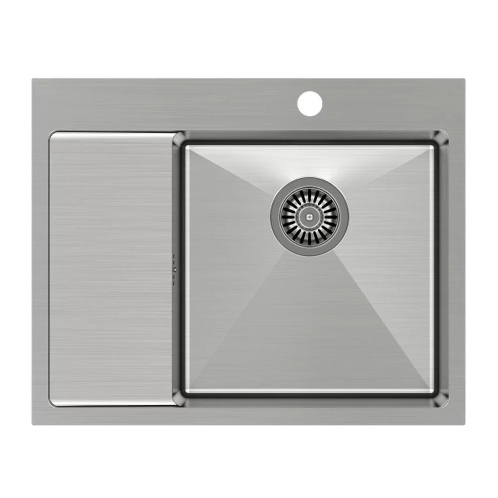 Chiuveta inox incastrata Quadron Unique Russel 116 inox periat 62x48 cm dreapta