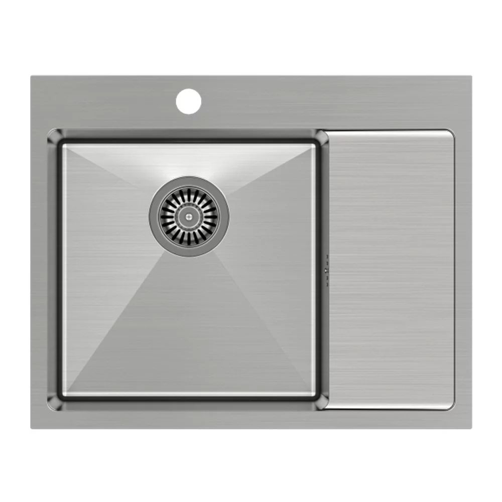Chiuveta inox incastrata Quadron Unique Russel 116 inox periat 62x48 cm stanga