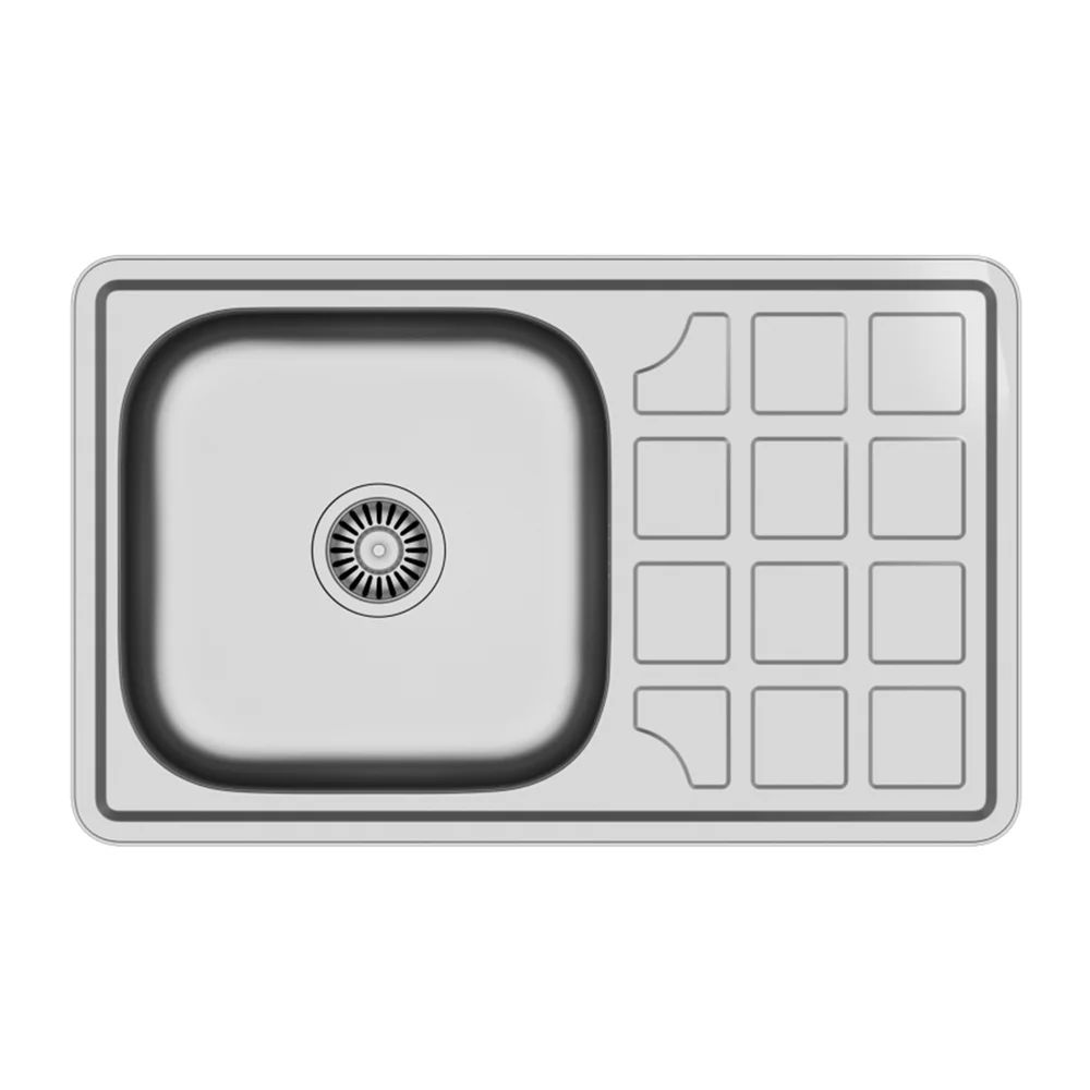 Chiuveta inox incastrata Quadron Pop Louis 111 inox satinat 78x48 cm
