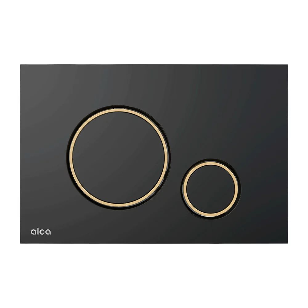 Clapeta de actionare Alcadrain M778-5 negru-mat/auriu-lucios