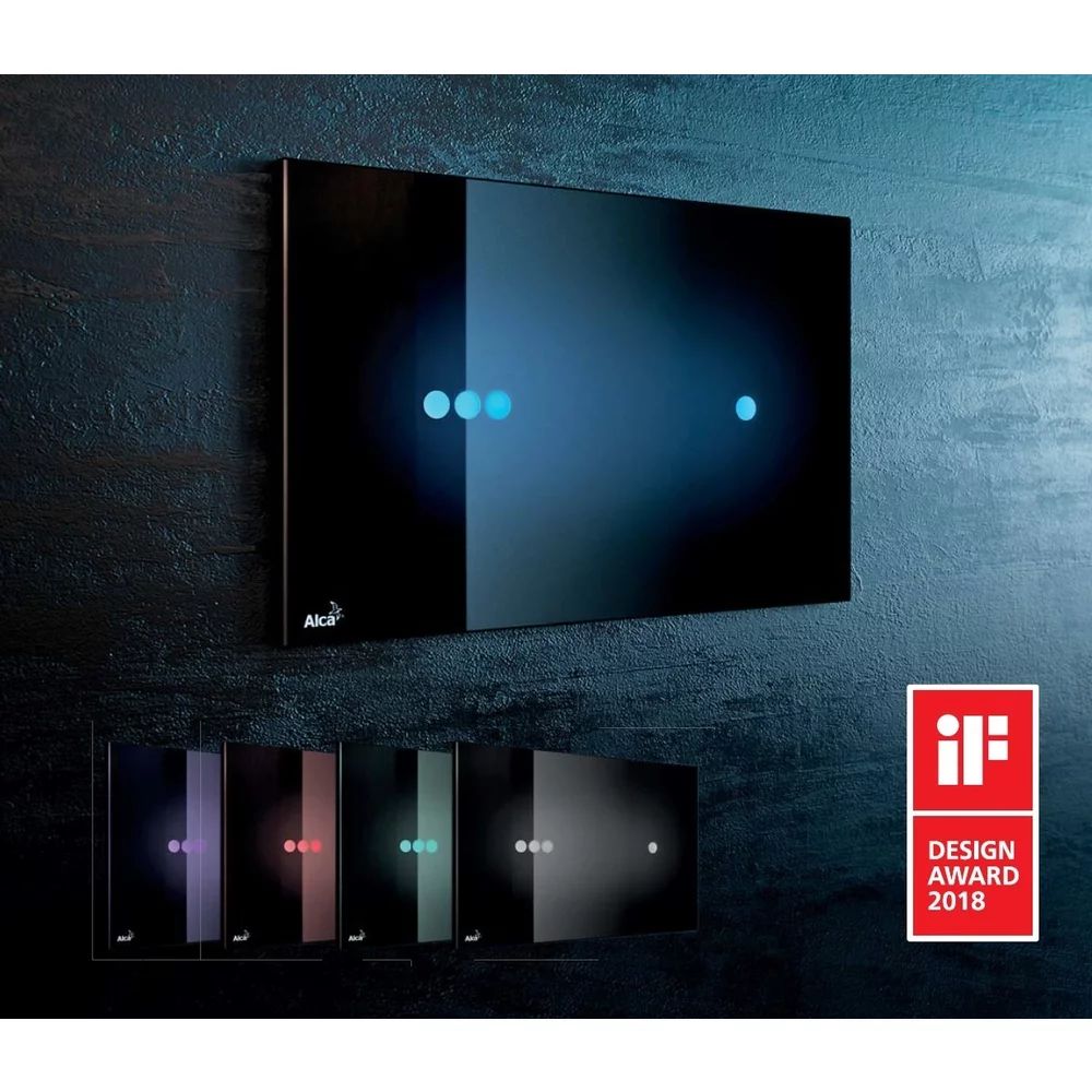 Clapeta de actionare touch-free Alca NIGHT LIGHT-3 sticla-negru