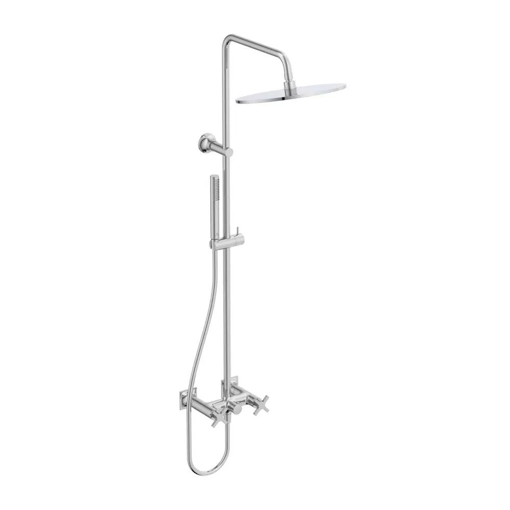 Coloana de dus cu baterie dubla comanda Ideal Standard Atelier Joy Neo cu maner in forma de cruce