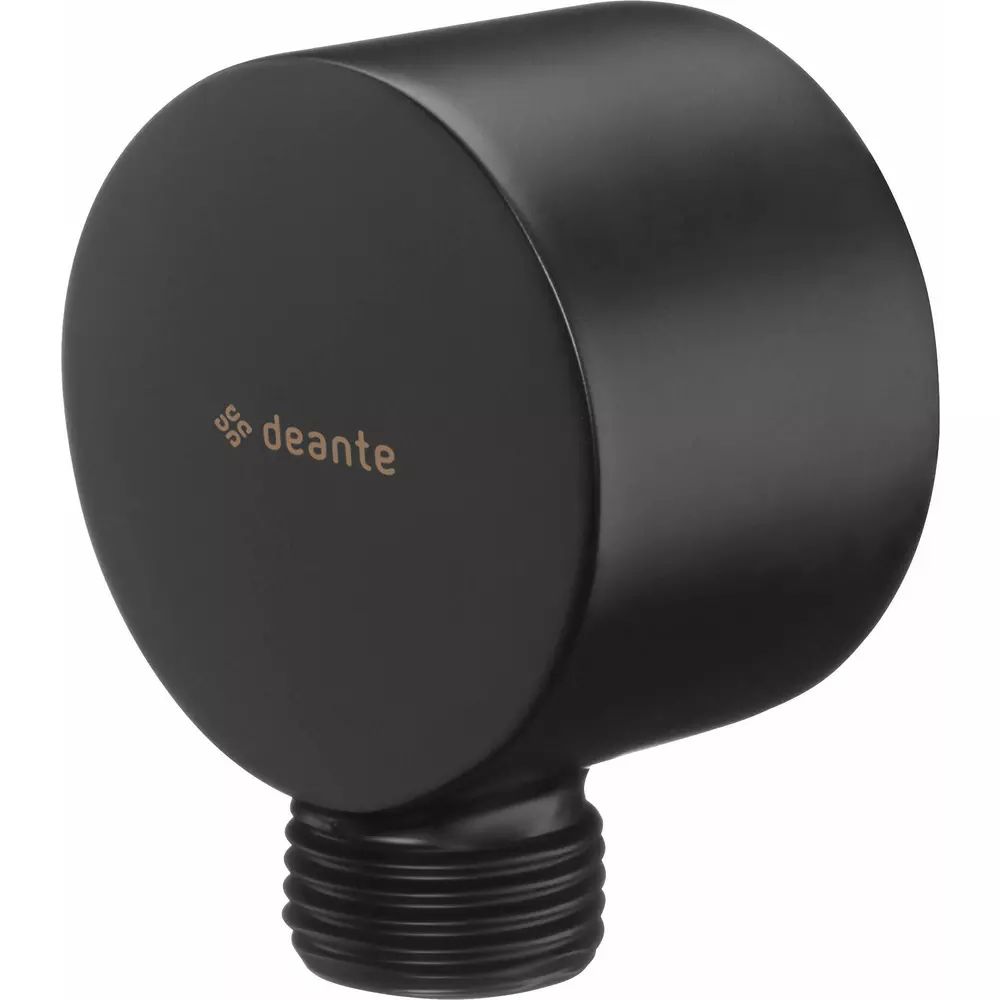 Conector furtun rotund Deante Cascada negru cu suport dus