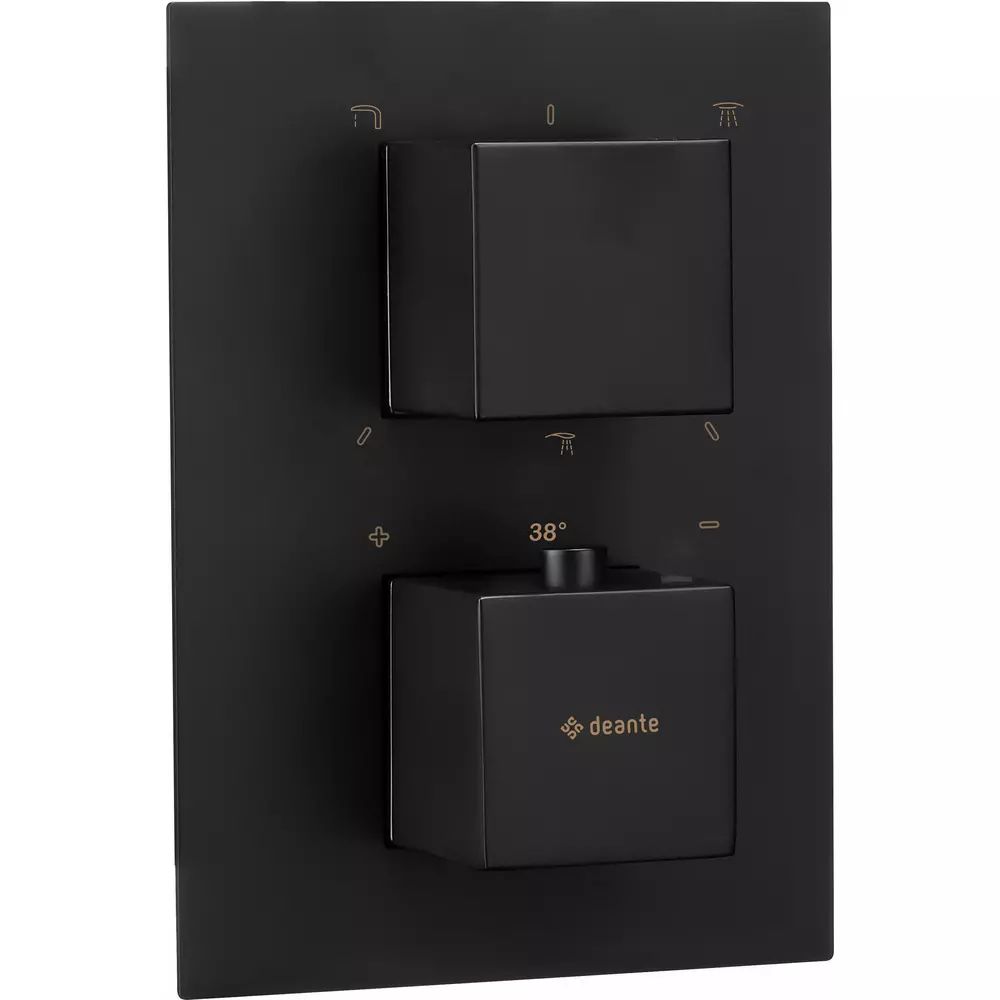 Corp incastrat pentru baterie dus Deante Box negru
