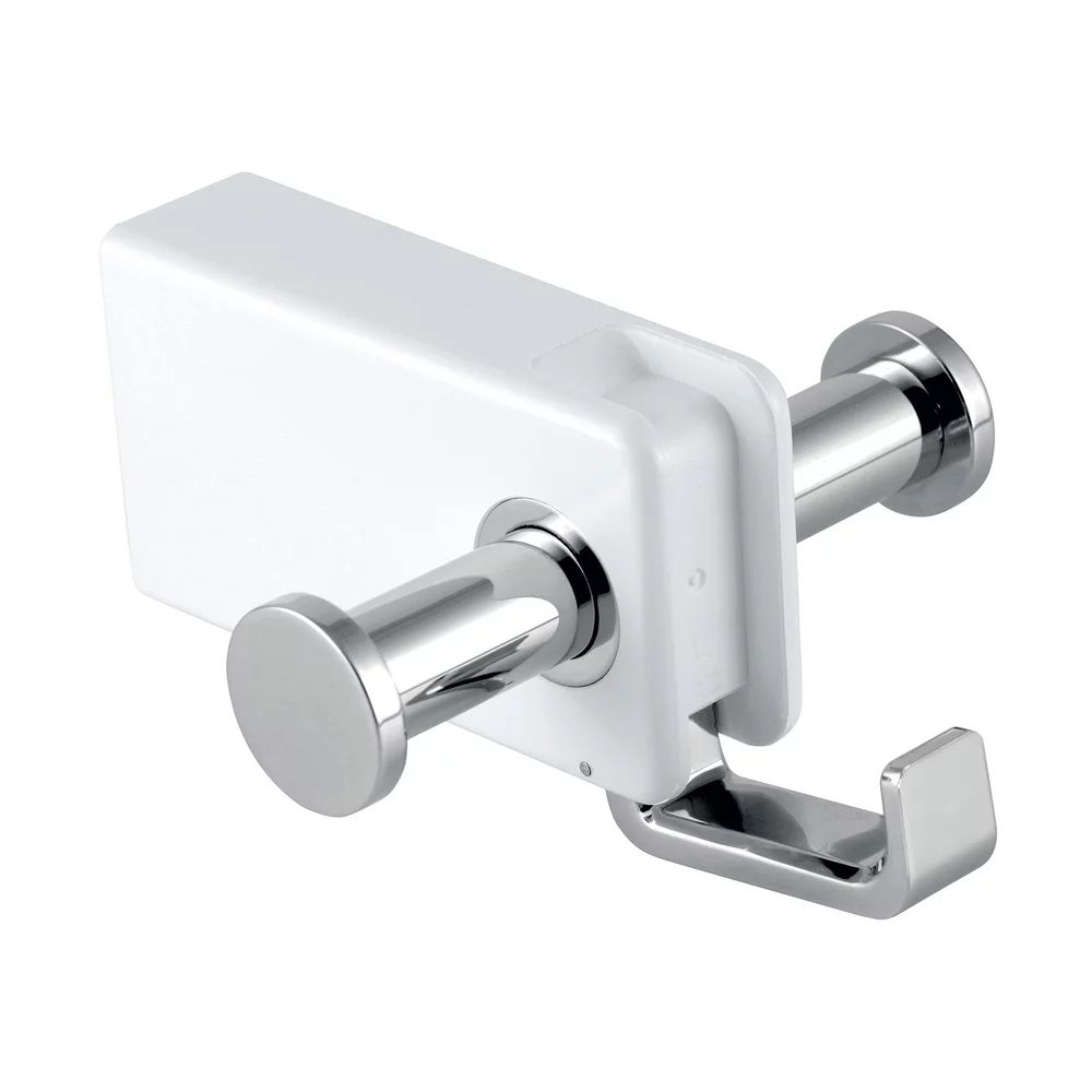 Cuier cu 3 agatatori Ferro Emotion alb - inox