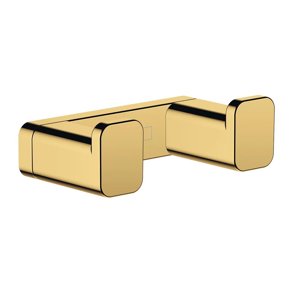 Cuier dublu Hansgrohe AddStoris auriu lucios