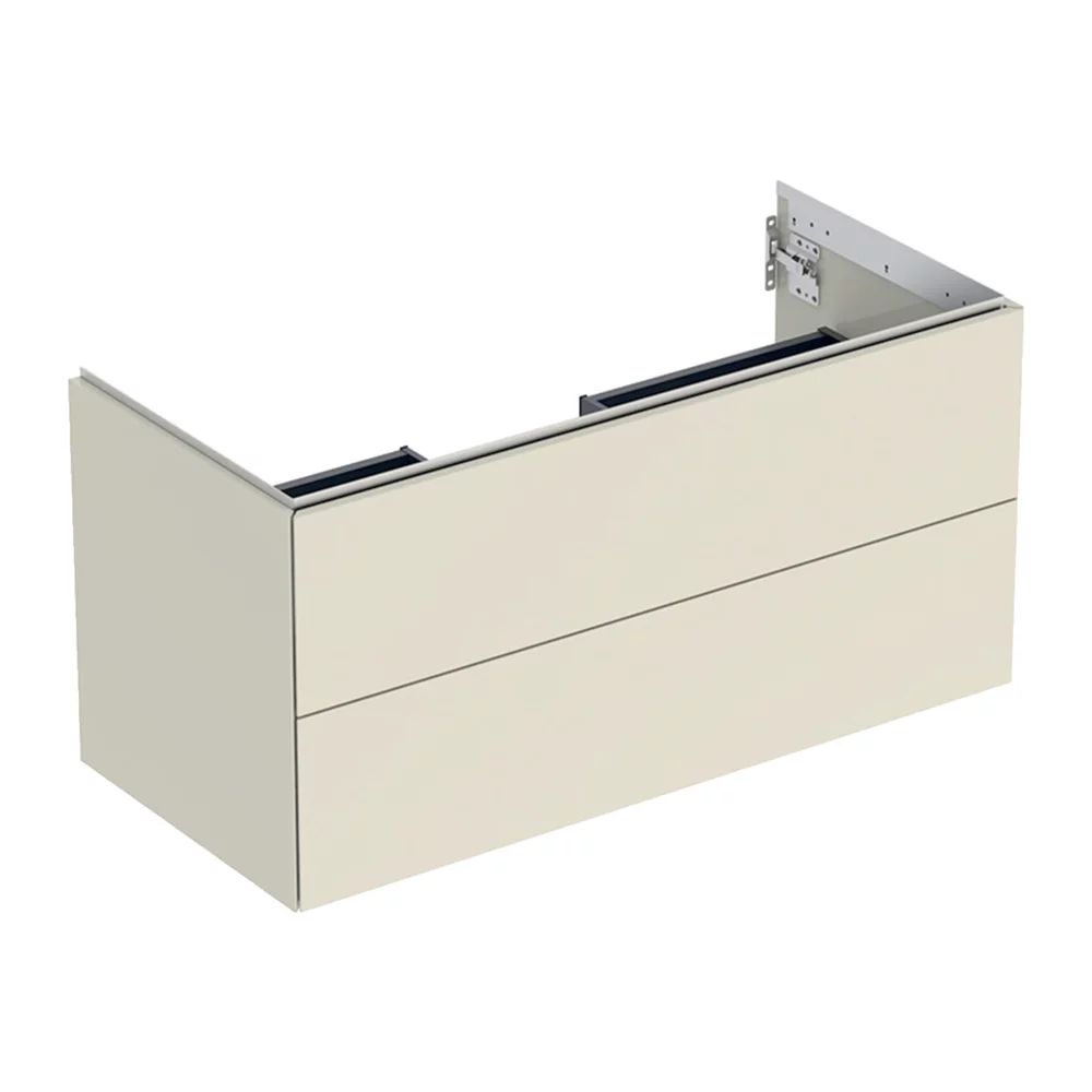 Dulap baza suspendat Geberit One gri nisip lucios 105 cm cu 2 sertare