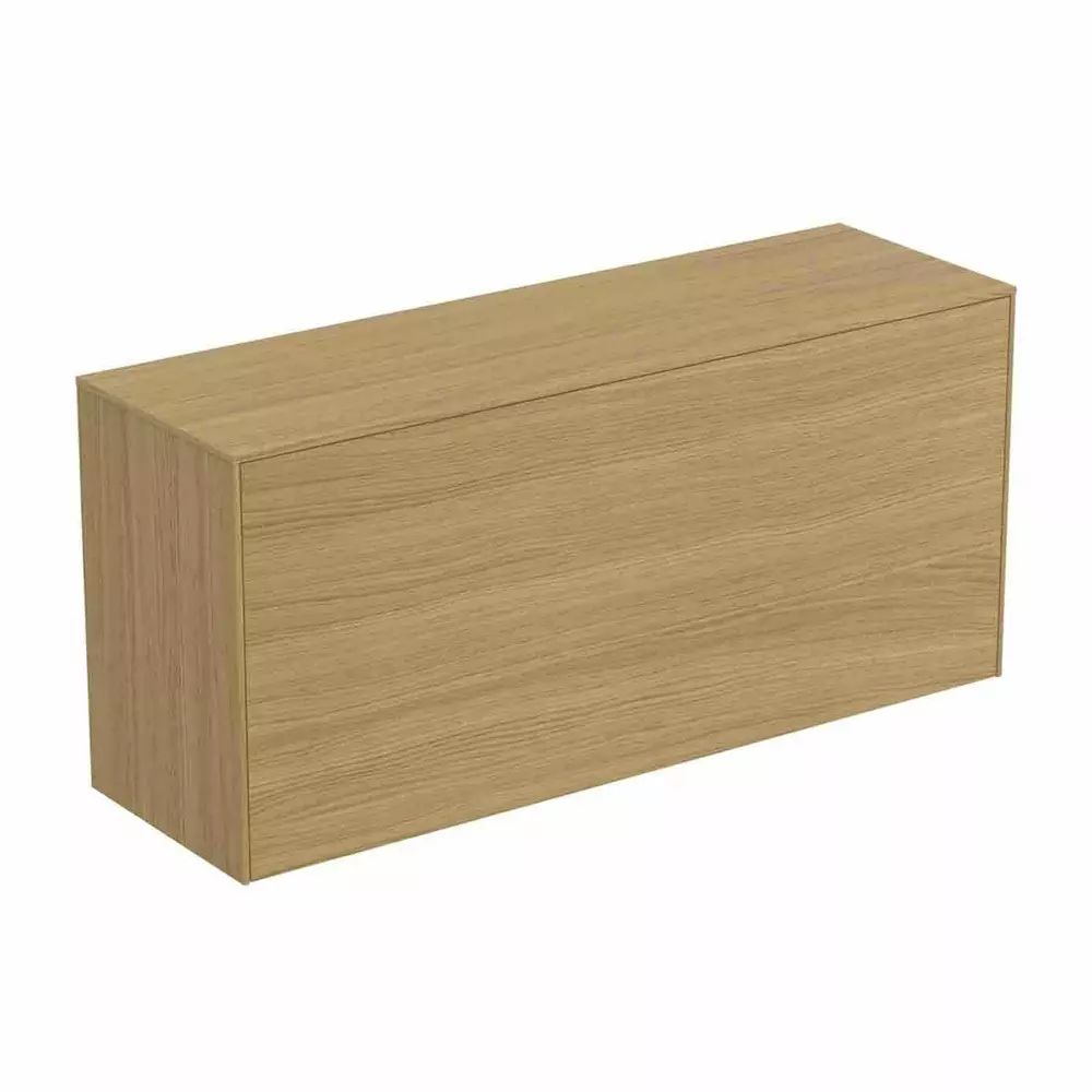 Dulap baza suspendat Ideal Standard Atelier Conca 1 sertar cu blat 120 cm finisaj stejar deschis