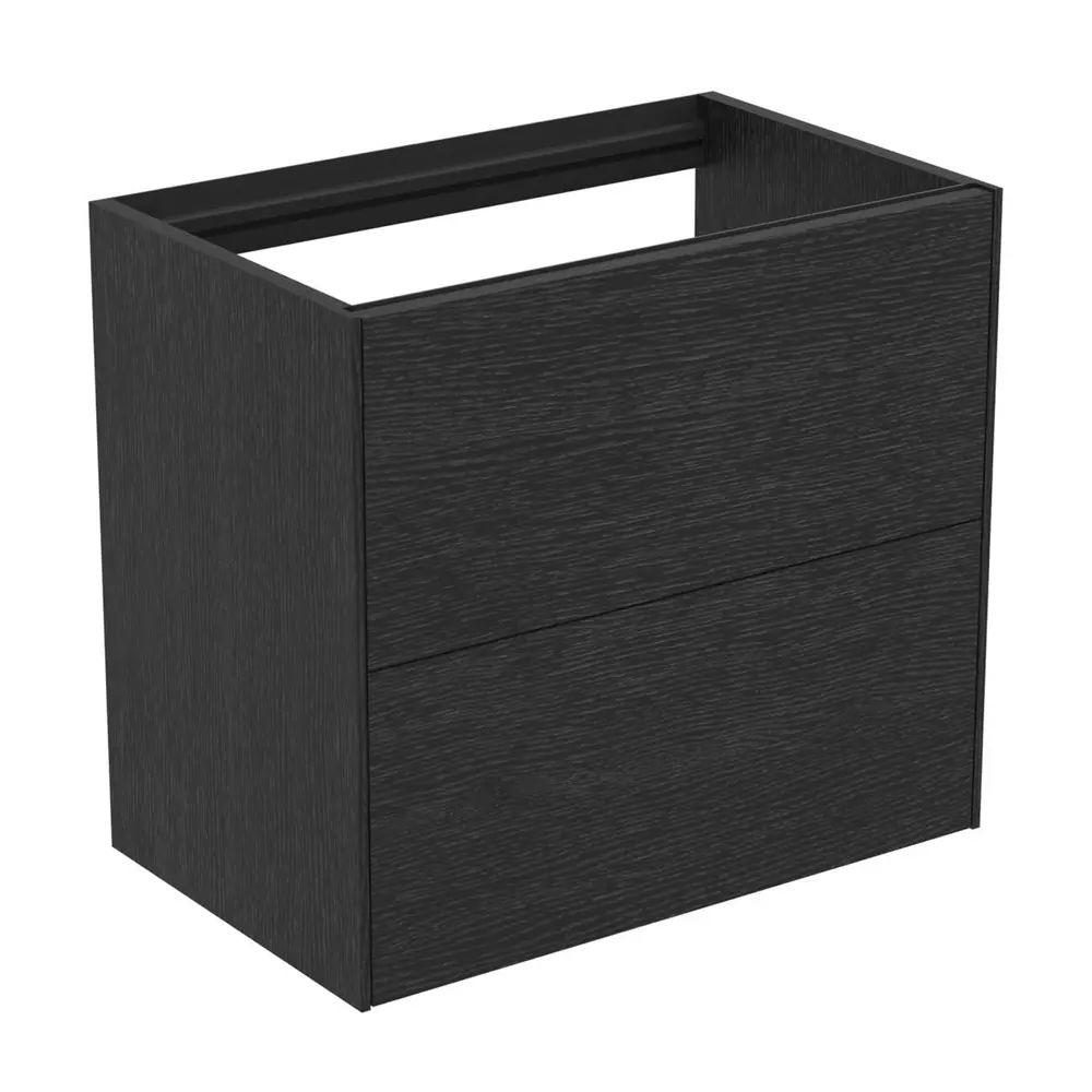 Dulap baza suspendat Ideal Standard Atelier Conca 2 sertare 60 cm finisaj stejar inchis