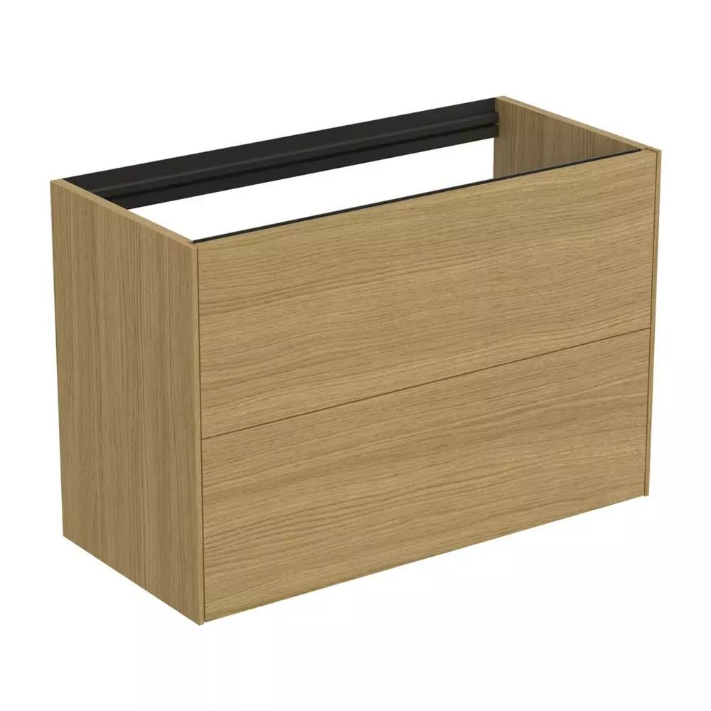 Dulap baza suspendat Ideal Standard Atelier Conca 2 sertare 80 cm finisaj stejar deschis