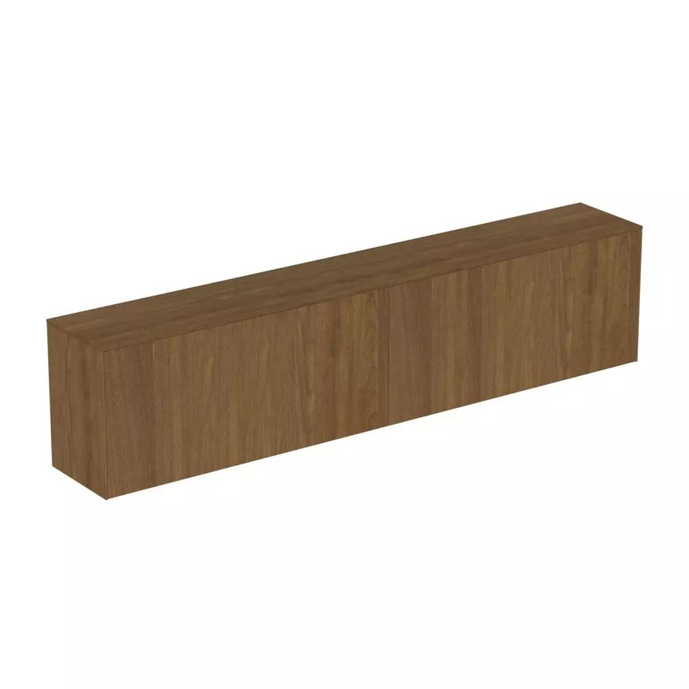 Dulap baza suspendat Ideal Standard Atelier Conca 2 sertare cu blat 240 cm finisaj nuc inchis