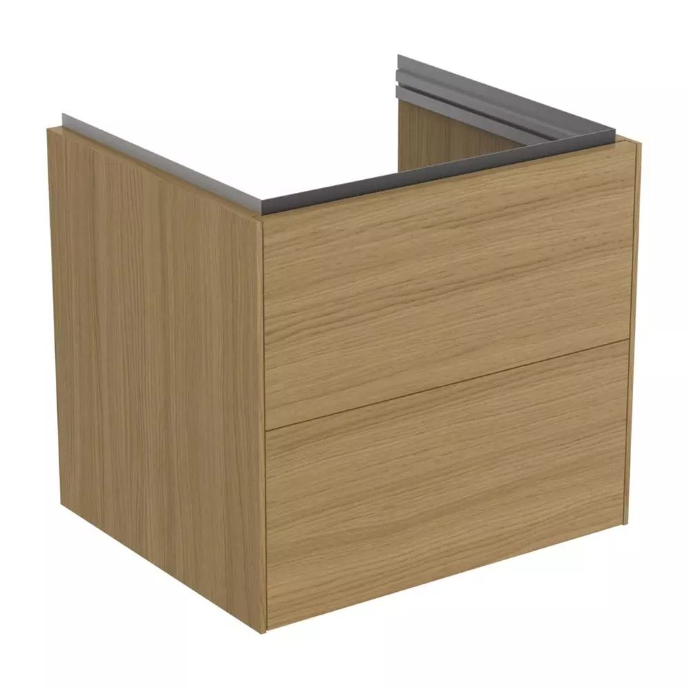 Dulap baza suspendat Ideal Standard Atelier Conca 2 sertare finisaj stejar deschis 60 cm