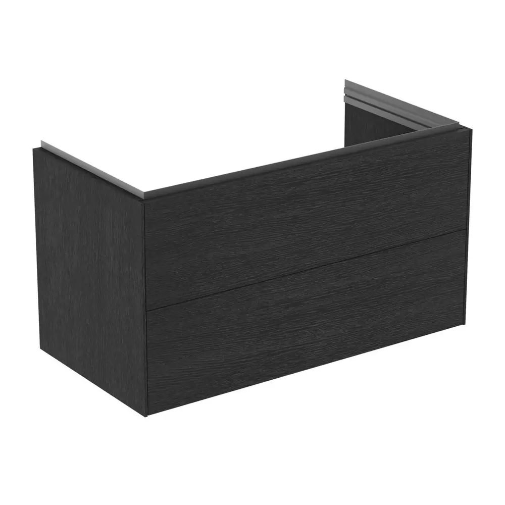 Dulap baza suspendat Ideal Standard Atelier Conca 2 sertare finisaj stejar inchis 100 cm