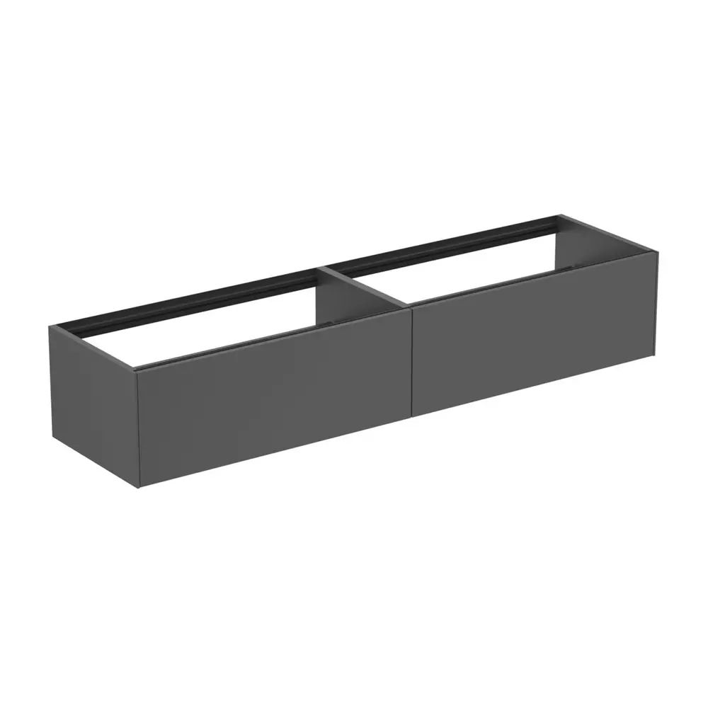 Dulap baza suspendat Ideal Standard Atelier Conca antracit mat 2 sertare 200 cm