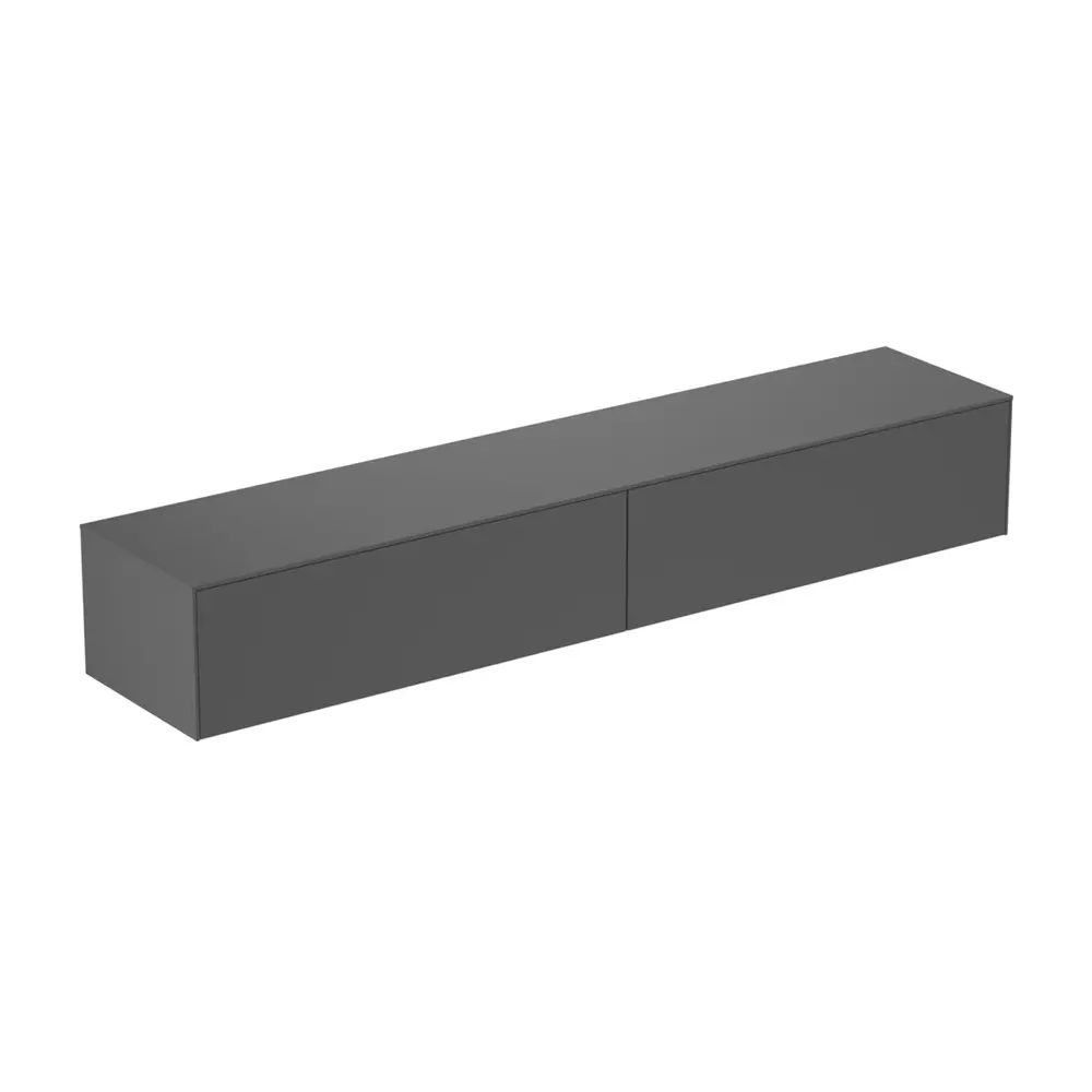 Dulap baza suspendat Ideal Standard Atelier Conca antracit mat 2 sertare cu blat 240 cm