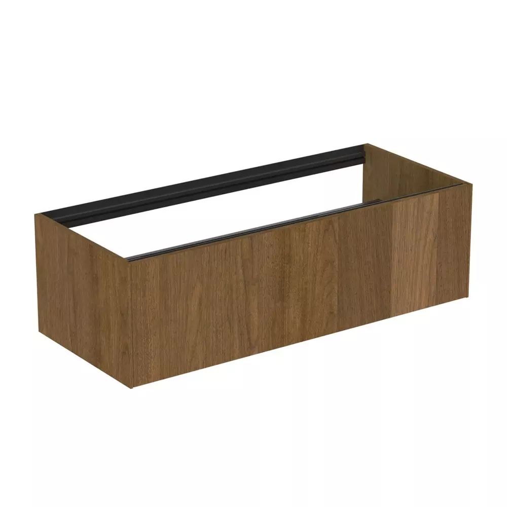 Dulap baza suspendat Ideal Standard Atelier Conca finisaj nuc inchis 1 sertar 120 cm