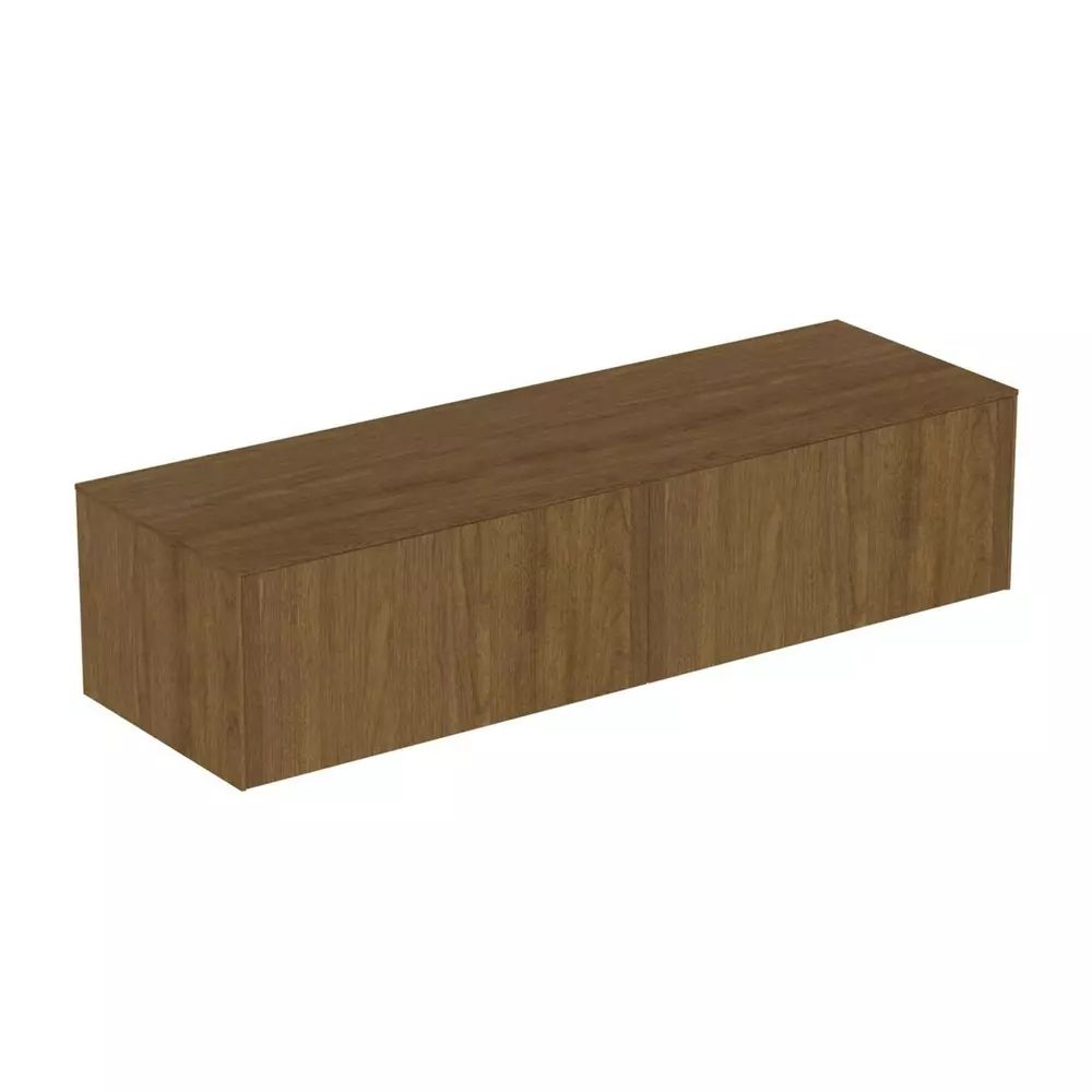 Dulap baza suspendat Ideal Standard Atelier Conca finisaj nuc inchis 2 sertare cu blat 160 cm