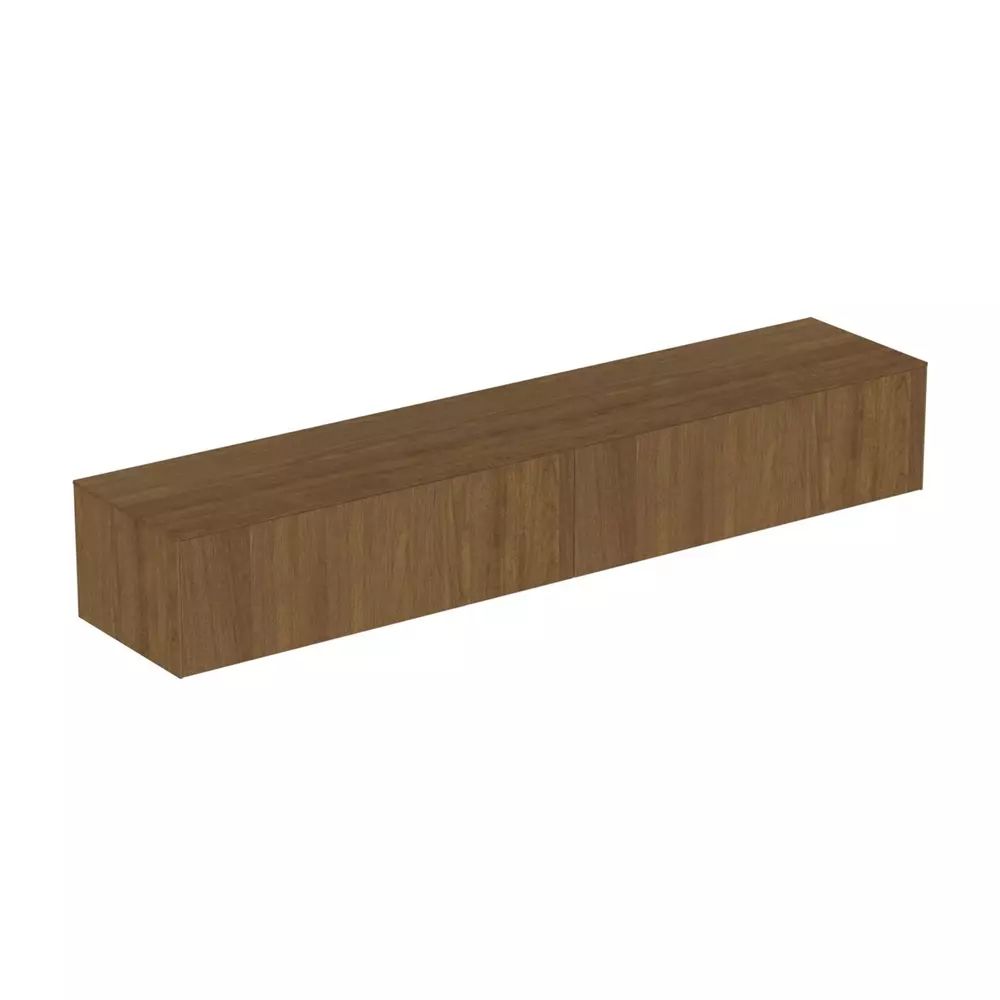 Dulap baza suspendat Ideal Standard Atelier Conca finisaj nuc inchis 2 sertare cu blat 240 cm