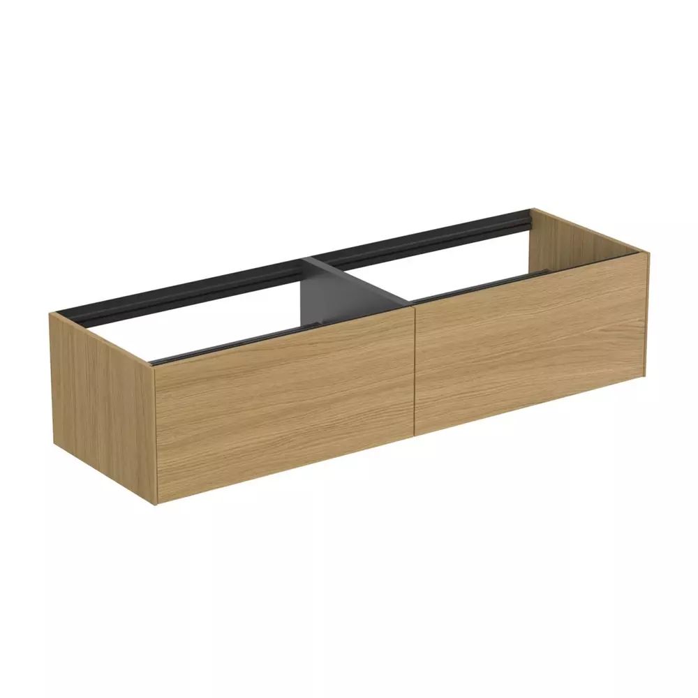 Dulap baza suspendat Ideal Standard Atelier Conca finisaj stejar deschis 2 sertare 160 cm