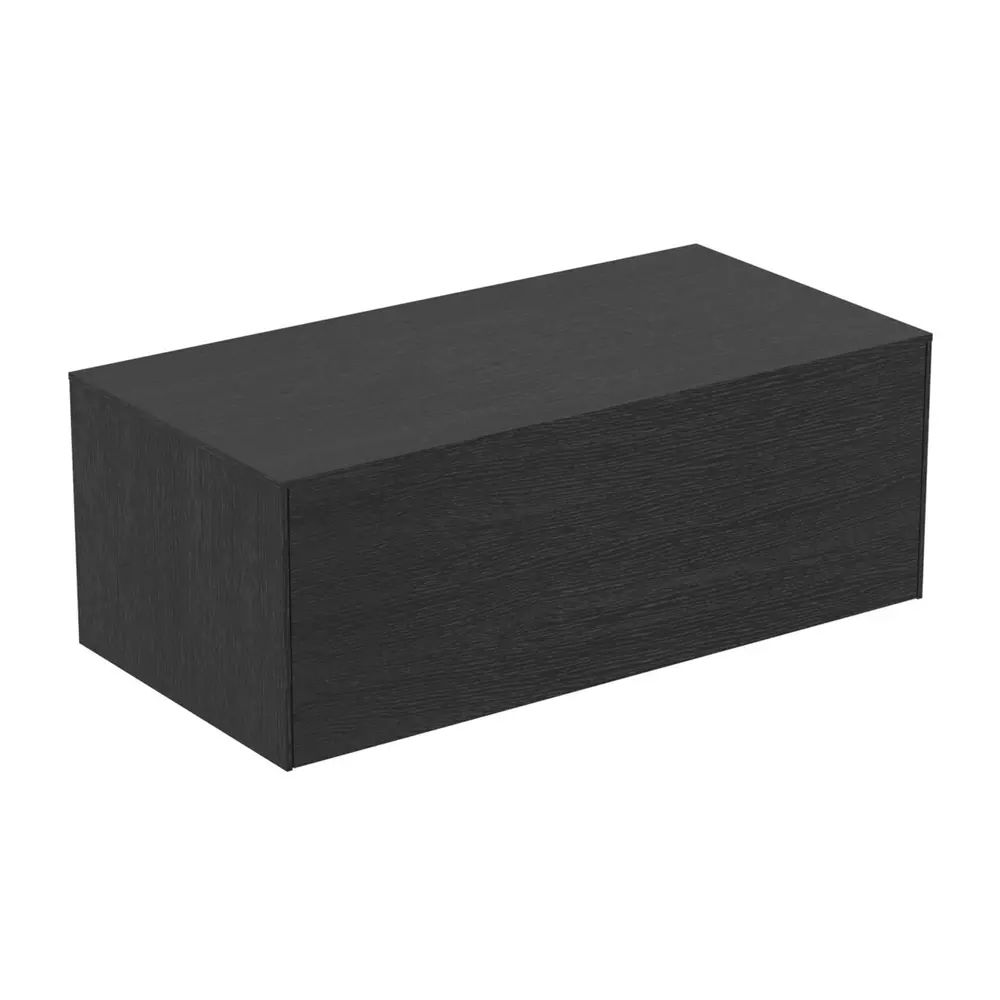 Dulap baza suspendat Ideal Standard Atelier Conca finisaj stejar inchis 1 sertar cu blat 100 cm
