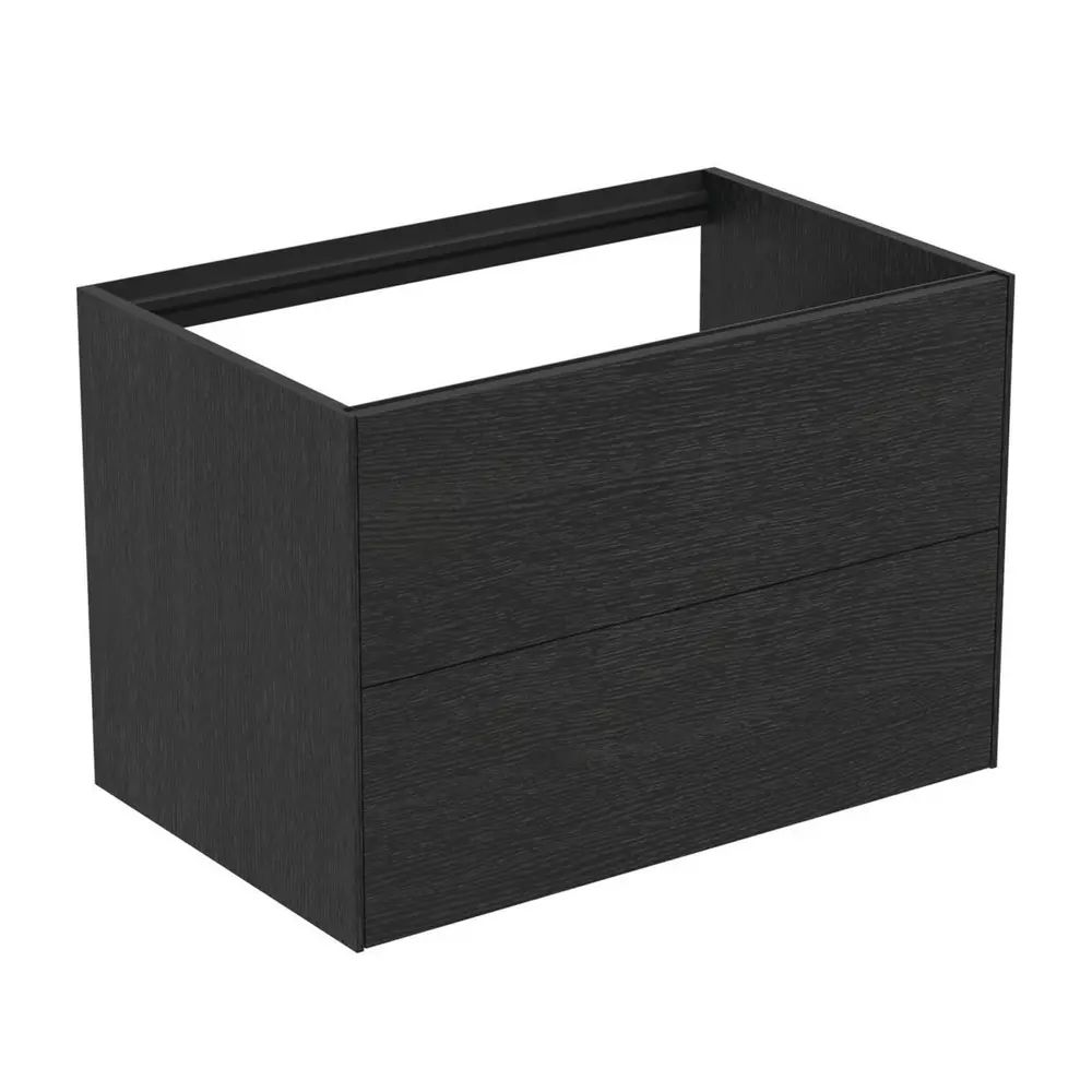 Dulap baza suspendat Ideal Standard Atelier Conca finisaj stejar inchis 2 sertare 80 cm