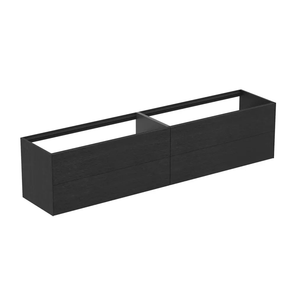 Dulap baza suspendat Ideal Standard Atelier Conca finisaj stejar inchis 4 sertare 240 cm
