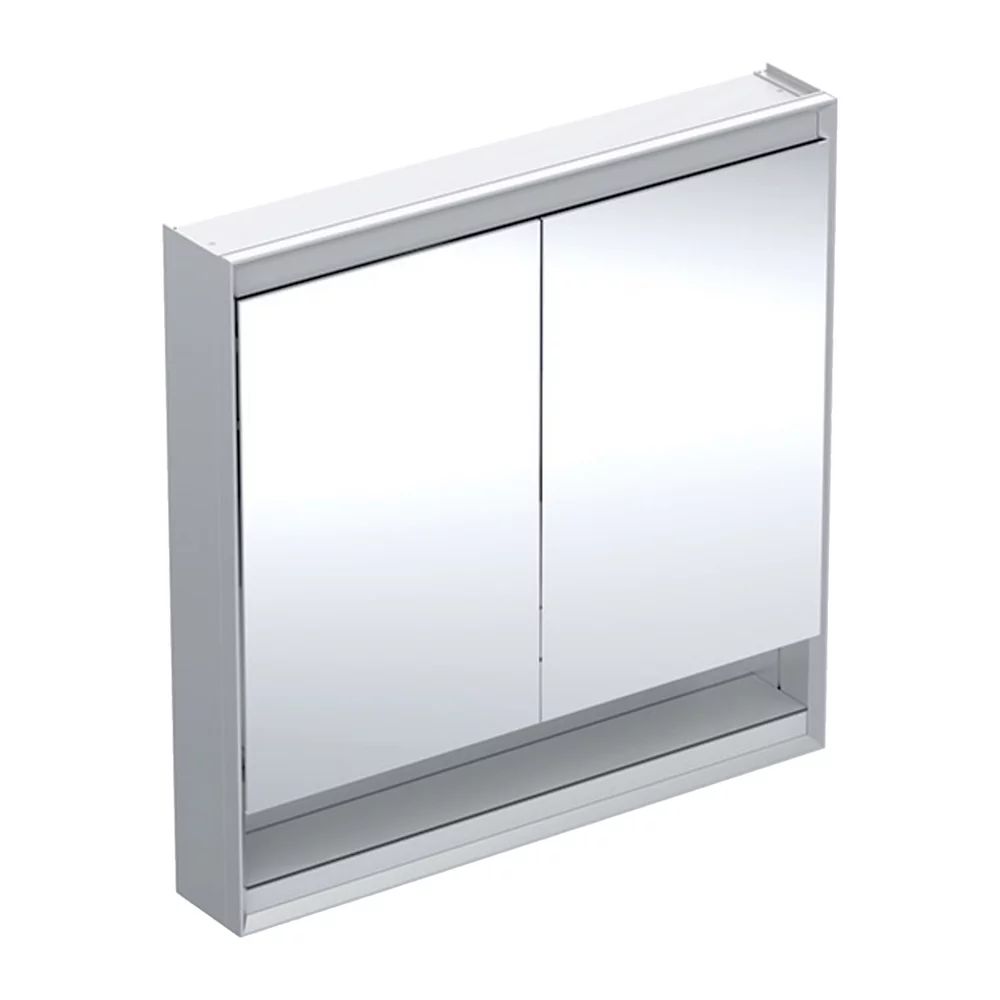 Dulap cu oglinda si nisa Geberit One ComfortLight 90 cm aluminiu eloxat