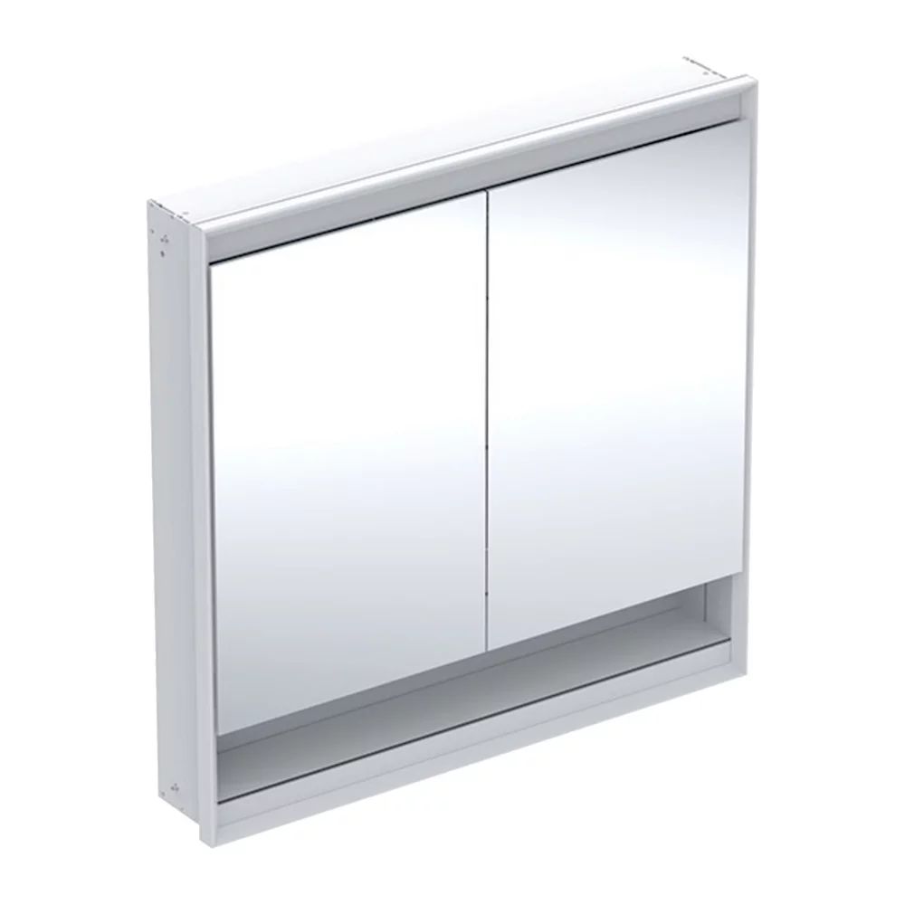 Dulap incastrat cu oglinda si nisa Geberit One ComfortLight 90 cm alb