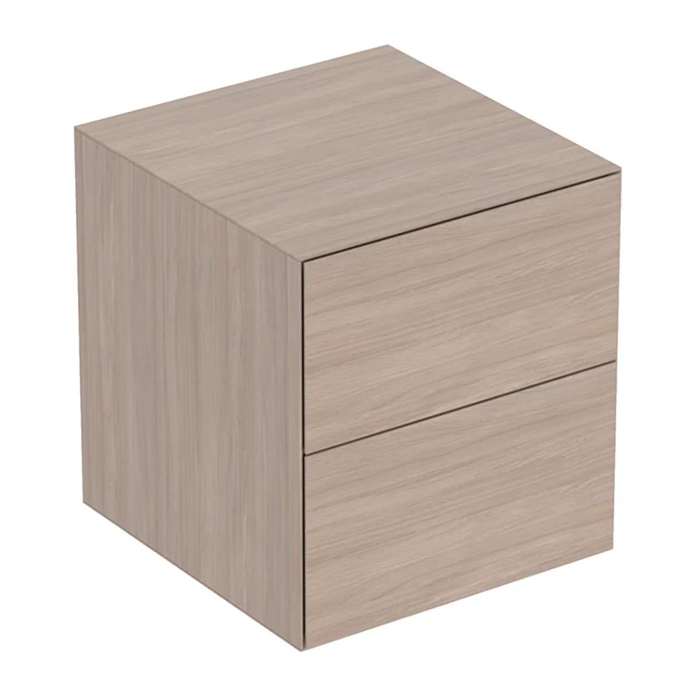 Dulap mediu suspendat Geberit One stejar bej cu 2 sertare 45 cm