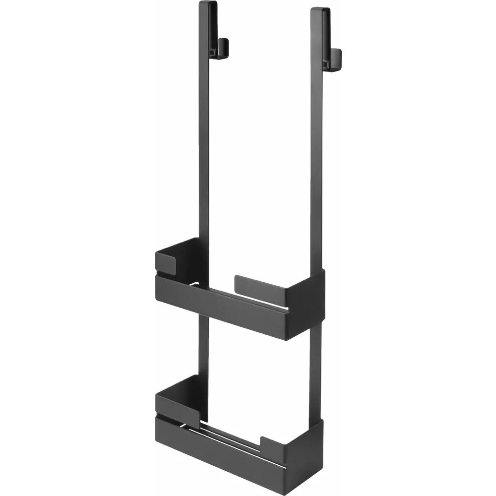 Etajera dubla cu agatatoare Deante Mokko negru 76x25 cm
