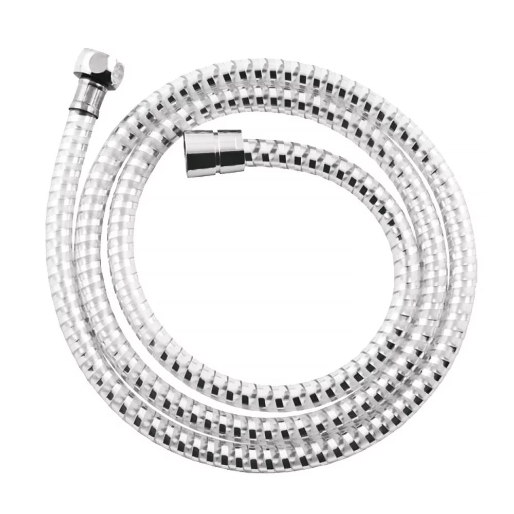Furtun de dus Invena 150 cm crom - transparent lucios