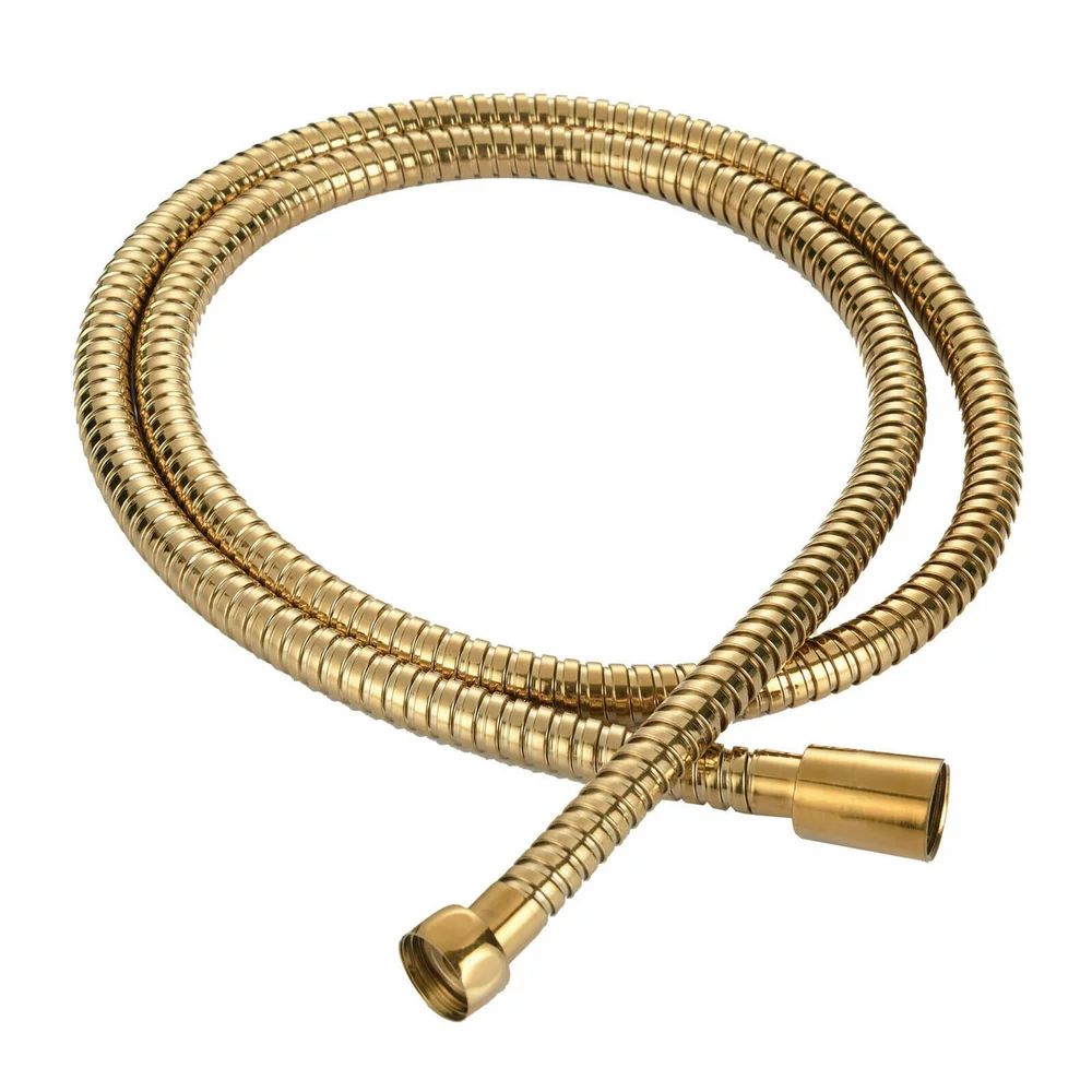 Furtun de dus Invena extensibil 150 cm auriu lucios