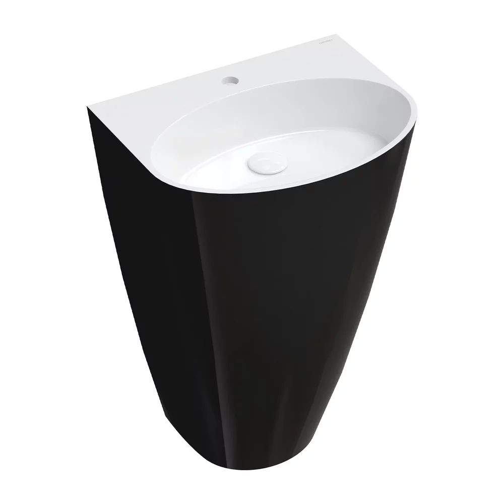Lavoar freestanding Omnires Siena M+ negru - alb 55 cm