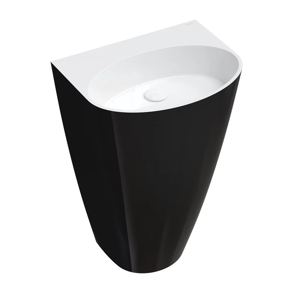 Lavoar freestanding Omnires Siena M+ negru - alb 55 cm
