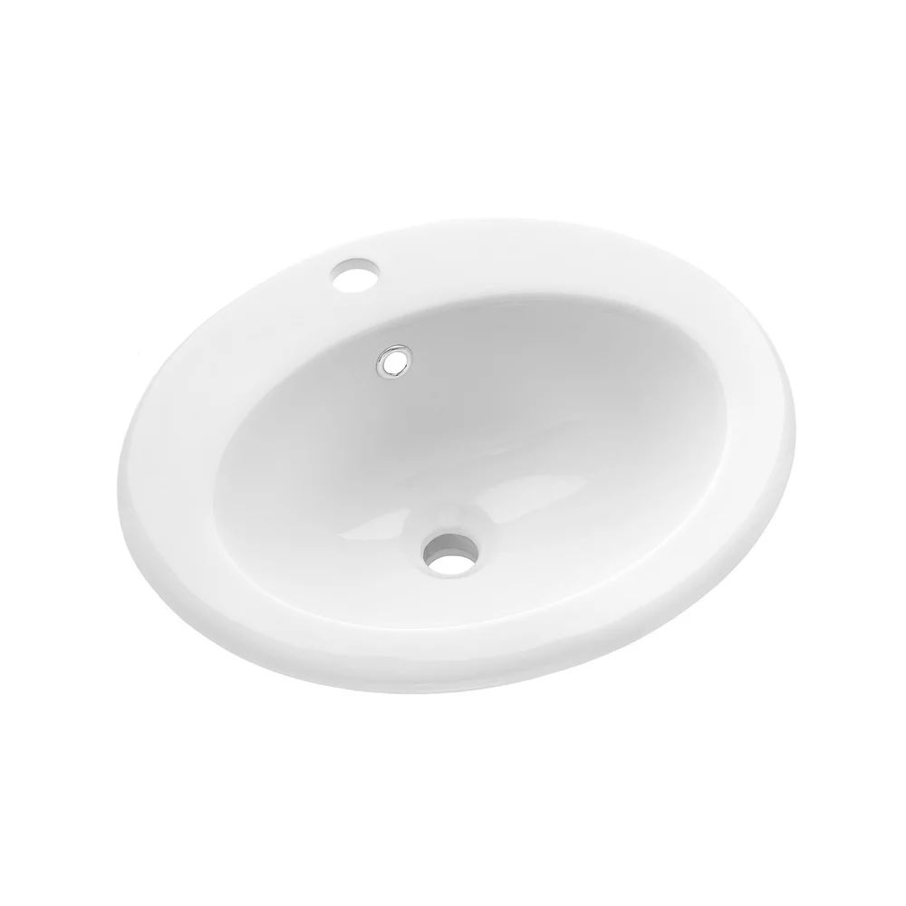 Lavoar incastrat Invena Ajtra 50 cm alb