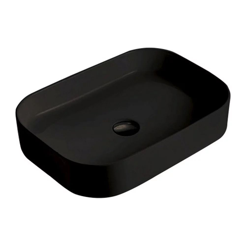 Lavoar pe blat Fluminia Capri negru 65 cm