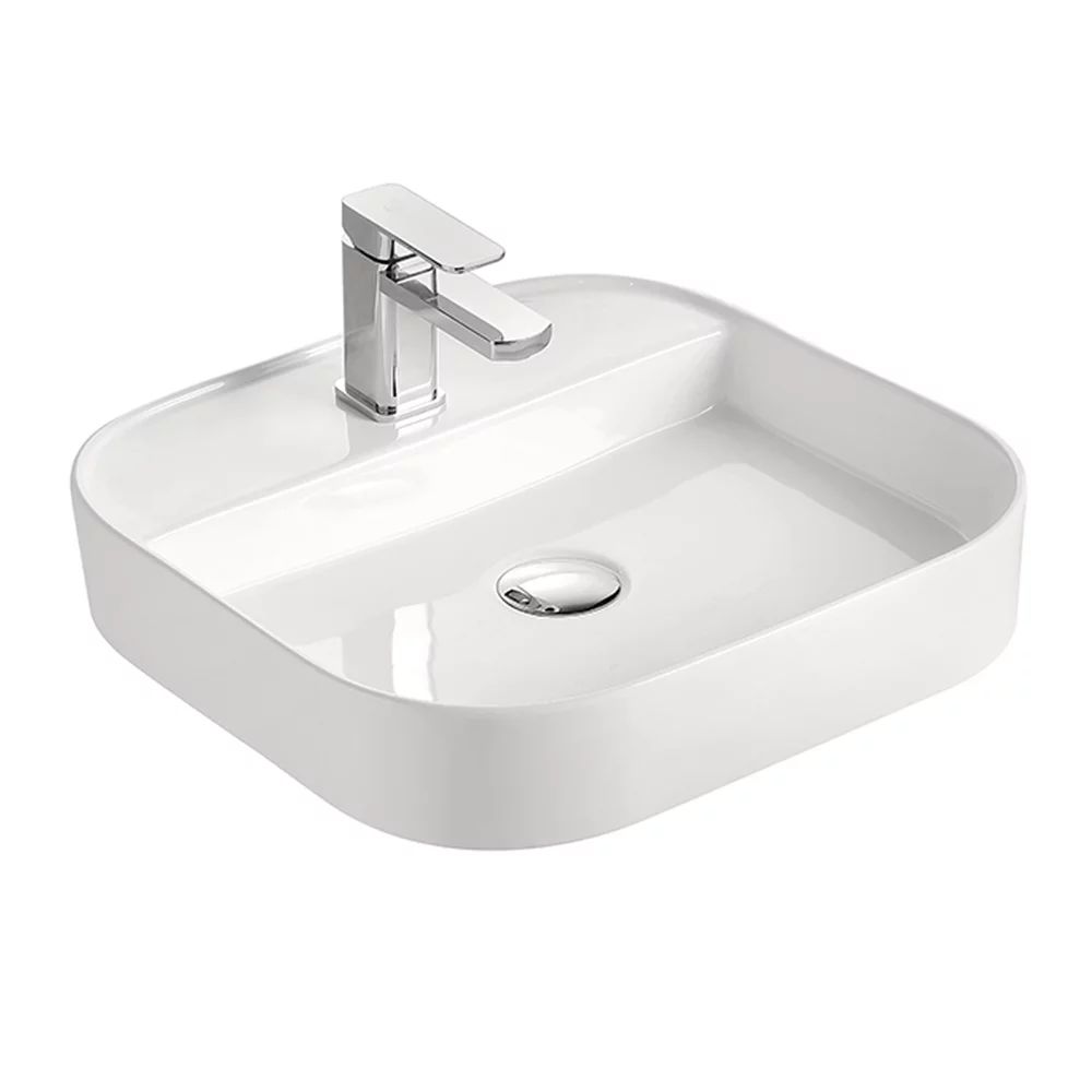 Lavoar pe blat Fluminia Juno alb 50 cm