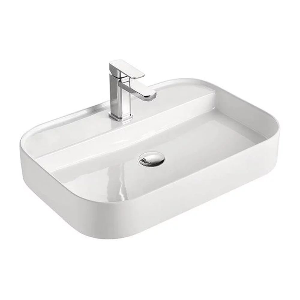Lavoar pe blat Fluminia Juno alb 65 cm