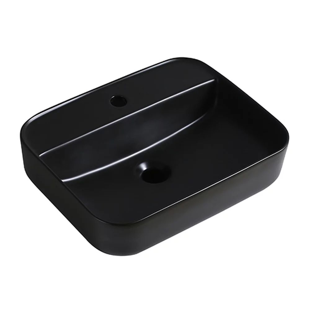 Lavoar pe blat Fluminia Juno negru 50 cm