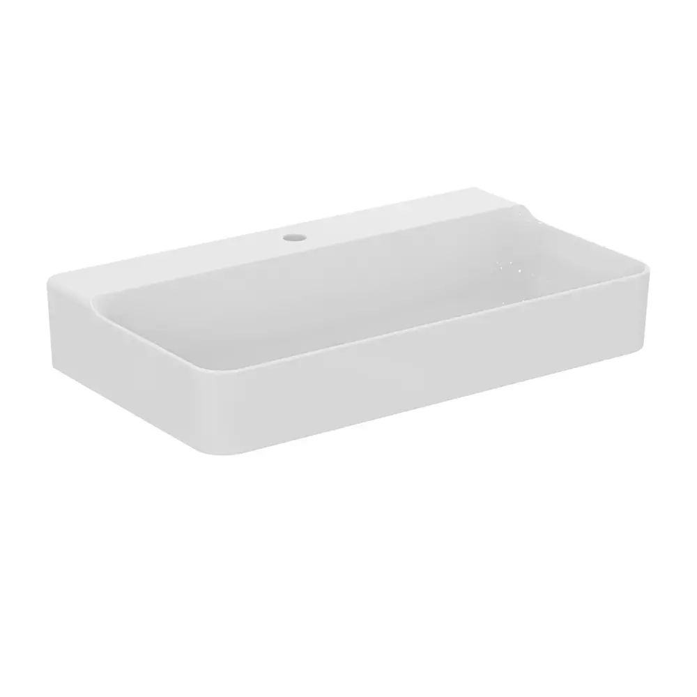 Lavoar suspendat Ideal Standard Atelier Conca 80 cm alb lucios cu orificiu baterie T379501