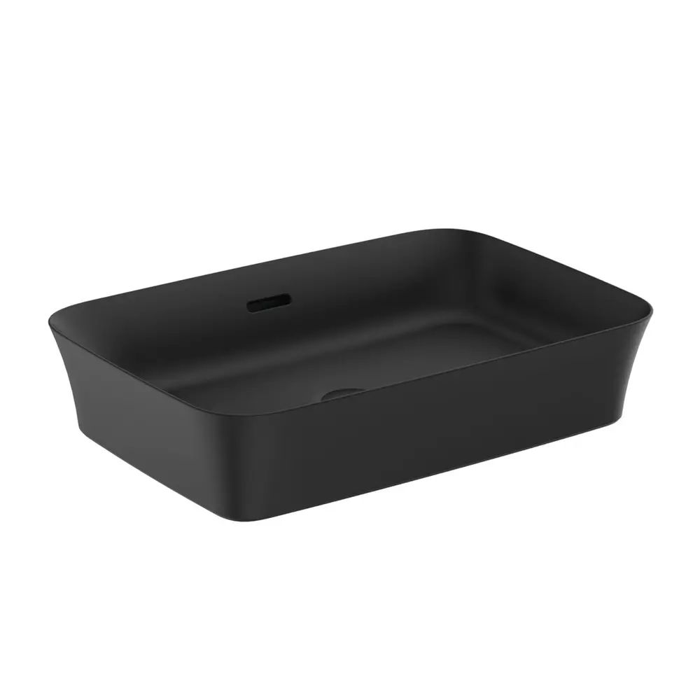 Lavoar pe blat Ideal Standard Atelier Ipalyss 55 cm negru mat cu preaplin