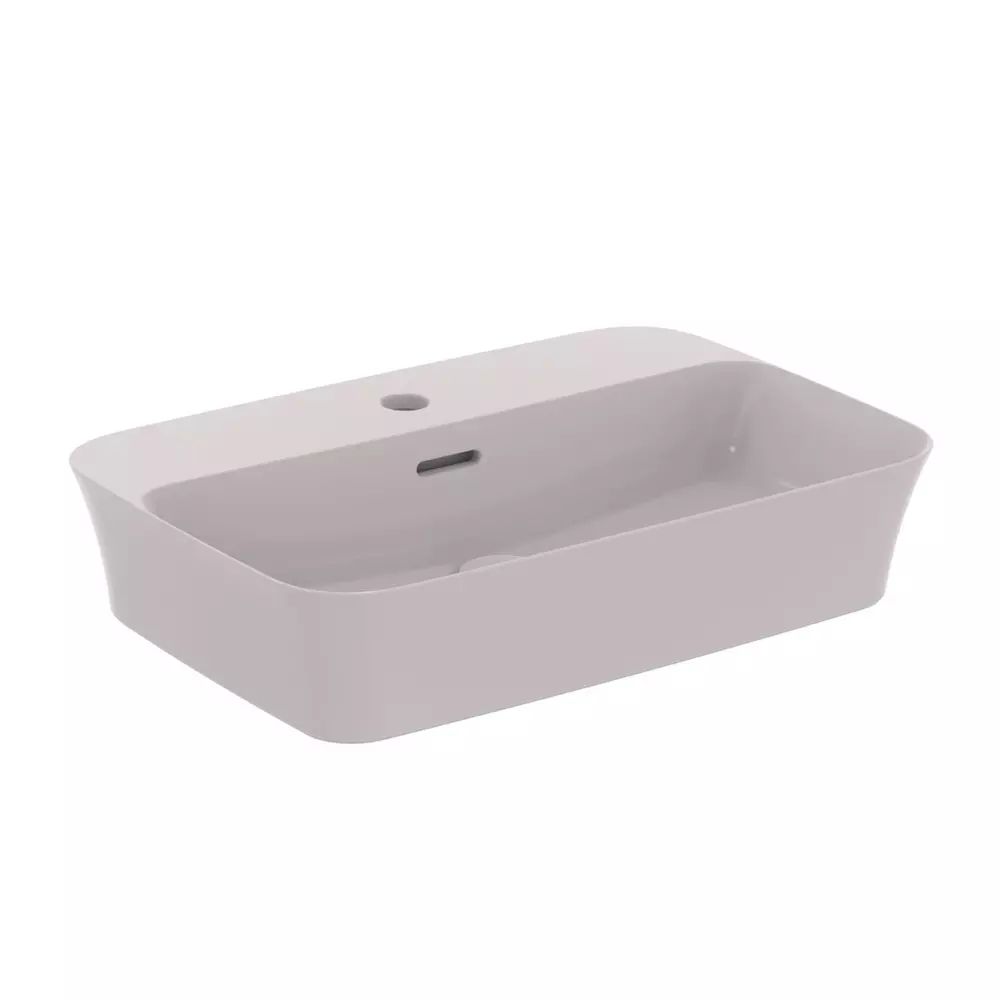 Lavoar pe blat Ideal Standard Atelier Ipalyss Concrete 55 cm gri beton cu orificiu baterie
