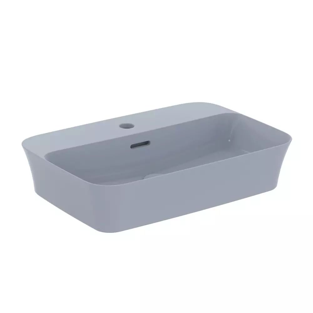 Lavoar pe blat Ideal Standard Atelier Ipalyss Powder 55 cm albastru cu orificiu baterie