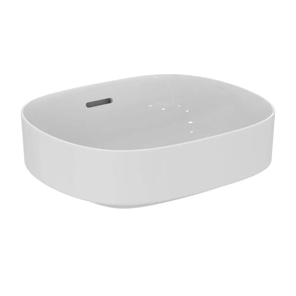 Lavoar pe blat Ideal Standard Atelier Linda-X alb lucios 45 cm cu orificiu preaplin