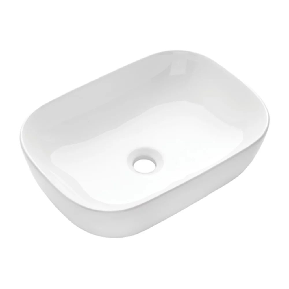 Lavoar pe blat Invena Vitoria dreptunghiular 46 cm alb