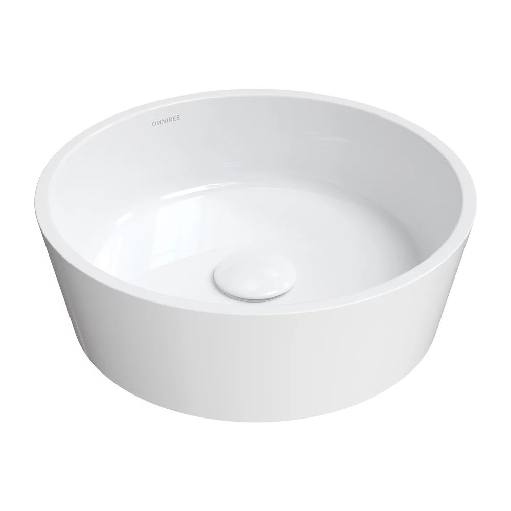 Lavoar pe blat Omnires Bari M+ alb 38 cm
