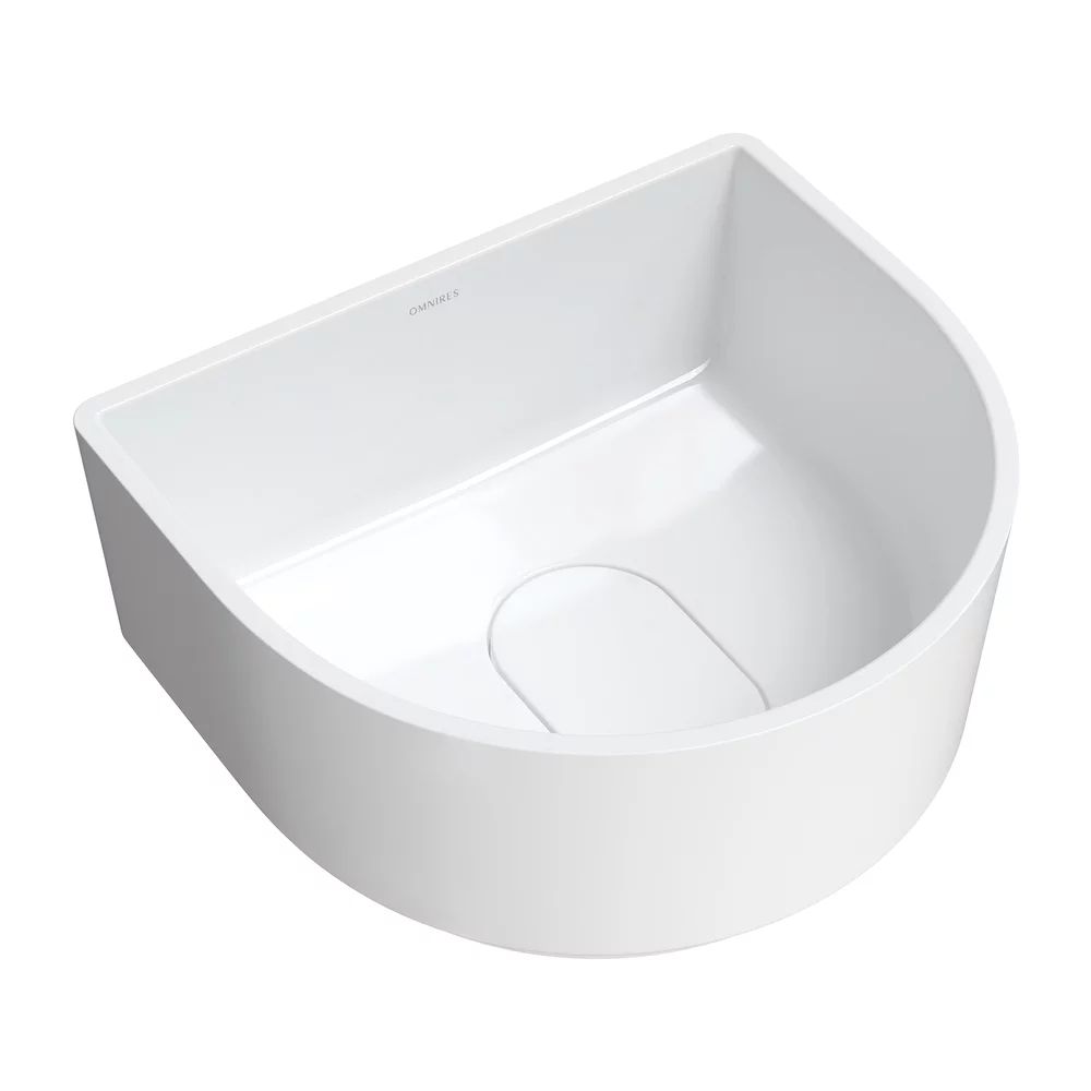 Lavoar pe blat Omnires Cadence M+ alb 42 cm