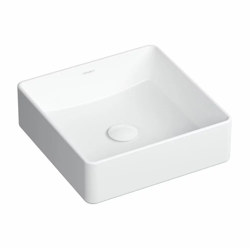 Lavoar pe blat Omnires Pasadena alb 36 cm