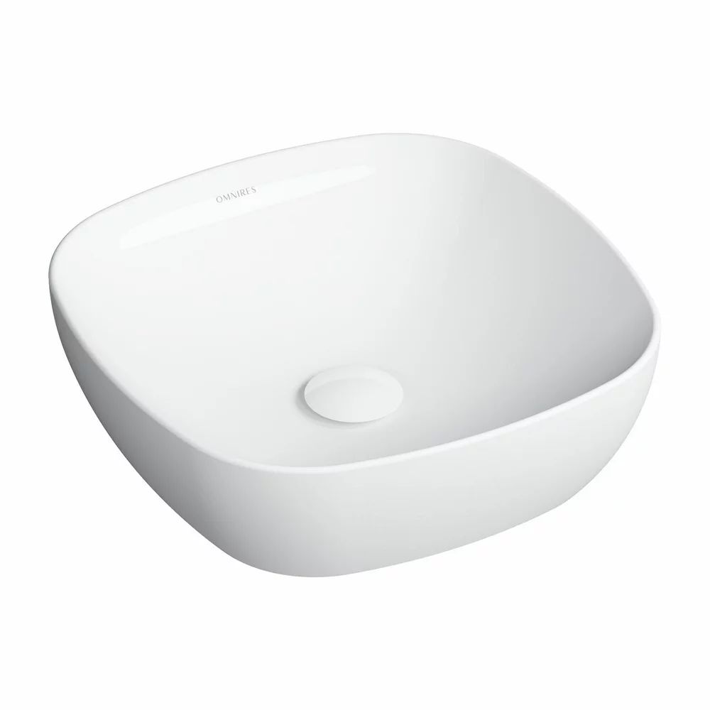 Lavoar pe blat Omnires Portland alb 37 cm