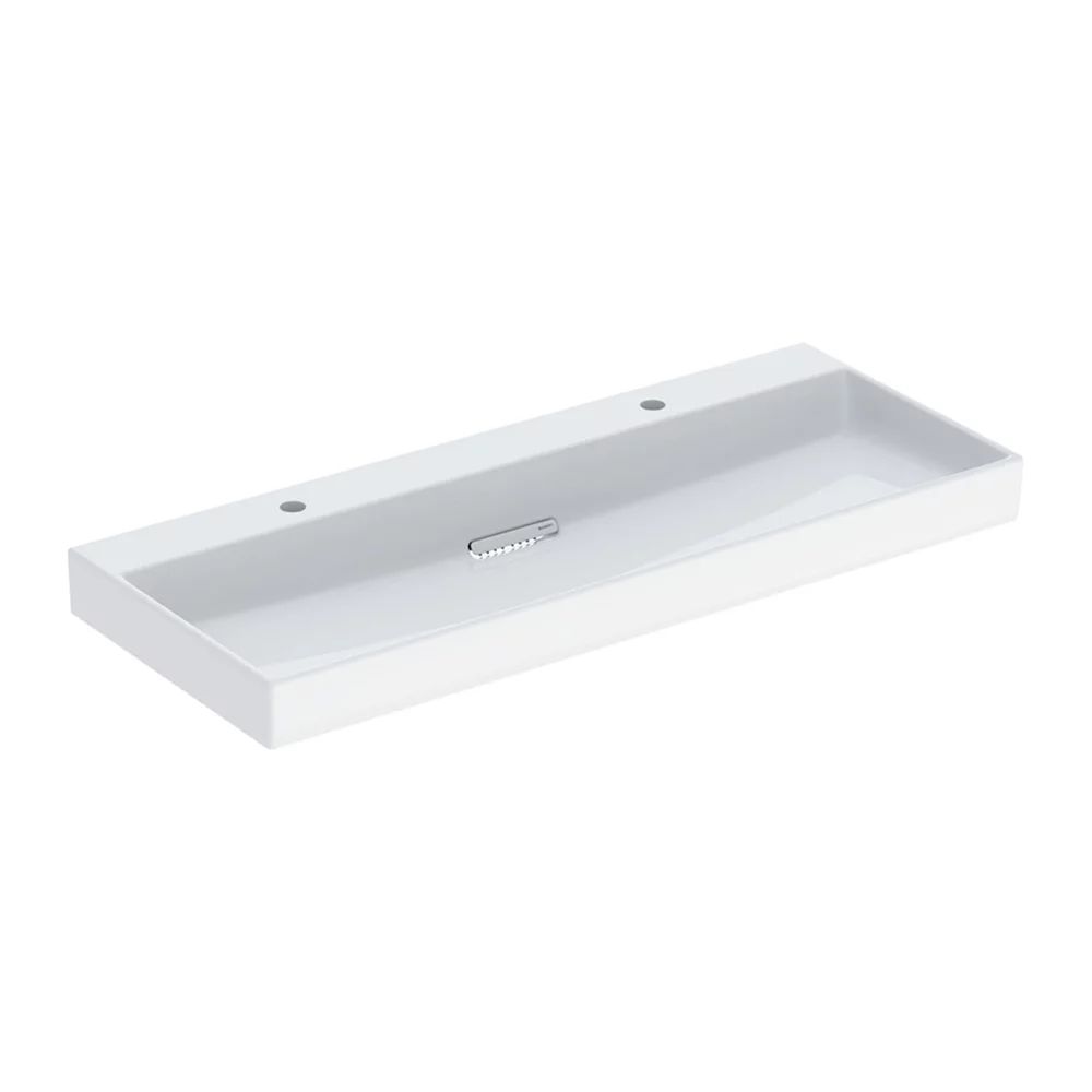 Lavoar pe mobilier Geberit One dublu cu scurgere speciala 120 cm alb